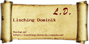 Lisching Dominik névjegykártya
